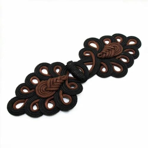 1 Paar chinesische Frosch-Verschlussknöpfe, Knoten, Cheongsam, traditionelles Handwerkszubehör, handgefertigter Vorhangknopf, Braun, 22 cm 1 Paar chinesische Frosch-Verschlussknöpfe, Knoten, Cheongsam, traditionelles Handwerkszubehör, handgefertigter Vorhangknopf, Braun, 22 cm von ZEYRU