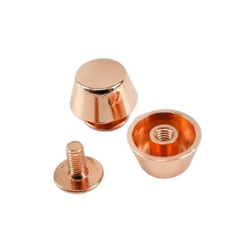 10–50 Stück Metallnietenschnalle Handtaschenboden Schutzfüße Nieten Schraube Nagelschnallen DIY Tasche Lederhandwerk Zubehör-Roségold-11 mm-40 Stück von ZEYRU