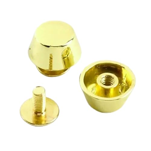 10–50 Stück Metallnietenschnalle Handtaschenboden Schutzfüße Nieten Schraubnagelschnallen DIY-Tasche Lederhandwerk Zubehör-PleLightGold-11 mm-20 Stück von ZEYRU