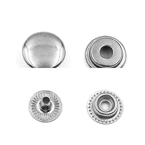 10 Sets 201/203/831/633/655 Druckknöpfe Metalldruckknöpfe Druckknöpfe zum Nähen von Kleidung Kleidersäcken Schuhen Lederhandwerk-Silber B-12,5 mm 10 Sets 201/203/831/633/655 Druckknöpfe Metalldruckknöpfe Druckknöpfe zum Nähen von Kleidung Kleidersäcken Schuhen Lederhandwerk-Silber B-12,5 mm von ZEYRU