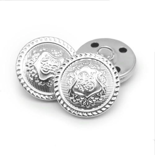 10 Stück/Los 15/18/20/23/25 mm Vintage Kupfer Metallknöpfe Kleidungsstück Mantel Nähzubehör Knöpfe für Kleidung Handwerk DIY-NO09-22mm von ZEYRU