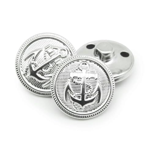 10 Stück/Los 15/18/20/23/25 mm Vintage Kupfer Metallknöpfe Kleidungsstück Mantel Nähzubehör Knöpfe für Kleidung Handwerk DIY-NO10-20mm von ZEYRU