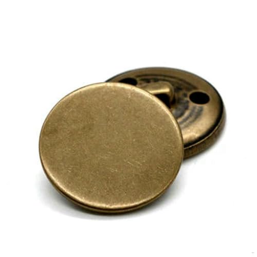 10 Stück/Los 15/18/20/23/25 mm Vintage Kupfer Metallknöpfe Kleidungsstück Mantel Nähzubehör Knöpfe für Kleidung Handwerk DIY-NO18-15mm von ZEYRU