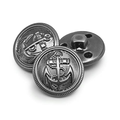 10 Stück/Los 15/18/20/23/25 mm Vintage Kupfer Metallknöpfe Kleidungsstück Mantel Nähzubehör Knöpfe für Kleidung Handwerk DIY-NO22-22mm von ZEYRU