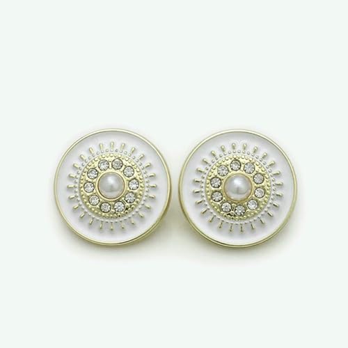 10 Stück 17,5/22,5 mm Perlen-Strass-Blumen-Metallknöpfe, Luxus-Nähknöpfe für Mantel, Blazer, Kleid, 3 Farben, Bekleidungszubehör-Goldweiß-22,5 mm-0,89 Zoll-10 Stück 10 Stück 17,5/22,5 mm Perlen-Strass-Blumen-Metallknöpfe, Luxus-Nähknöpfe für Mantel, Blazer, Kleid, 3 Farben, Bekleidungszubehör-Goldweiß-22,5 mm-0,89 Zoll-10 Stück von ZEYRU