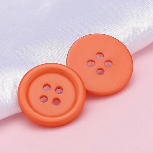 10 Stück 25 mm bunte 4-Loch-Knöpfe für Kinderkleidung, Hemden, runde Harzknöpfe für Handarbeiten, DIY-Nähzubehör-9–23,0 mm (10 Stück) von ZEYRU