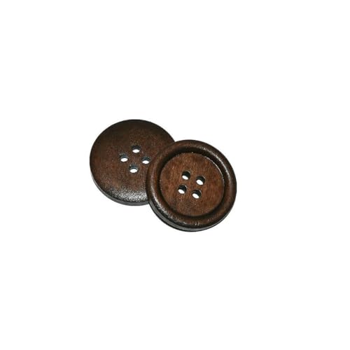 10 Stück 30 Stück 10 mm - 40 mm runde Anzug-Dekor-Paspel-Holzknöpfe DIY Nähen Scrapbooking Basteln für Kleidung Handgefertigter Holzknopf-MT80-Durchmesser 40 mm von ZEYRU