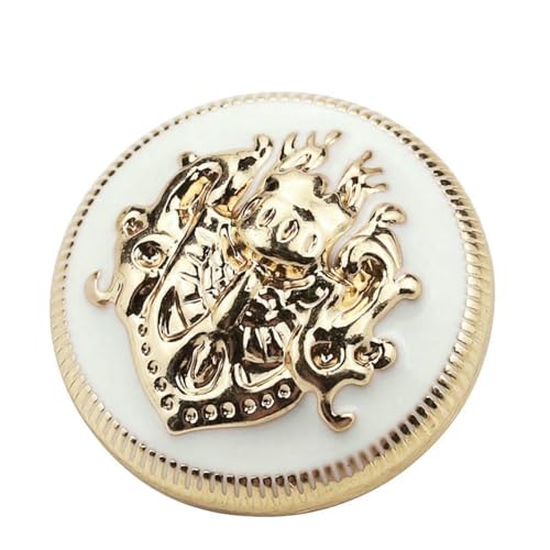 10 Stück Anzugknöpfe im britischen College-Stil, Vintage-Muster, goldene Manteljackenknöpfe, Nähzubehör, handgefertigt, DIY-Hemdknopf, 10 Stück, weißer Knopf, 28 mm 10 Stück Anzugknöpfe im britischen College-Stil, Vintage-Muster, goldene Manteljackenknöpfe, Nähzubehör, handgefertigt, DIY-Hemdknopf, 10 Stück, weißer Knopf, 28 mm von ZEYRU