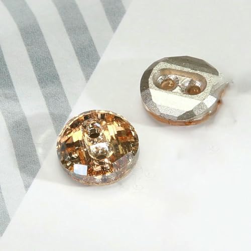 10 Stück Kristall-Diamant-Glasknöpfe für Damenkleidung, Hemden, Dekoration, zwei Löcher, Kleiderknopf, 10 mm, Champagnerfarbe, 10 mm 10 Stück Kristall-Diamant-Glasknöpfe für Damenkleidung, Hemden, Dekoration, zwei Löcher, Kleiderknopf, 10 mm, Champagnerfarbe, 10 mm von ZEYRU