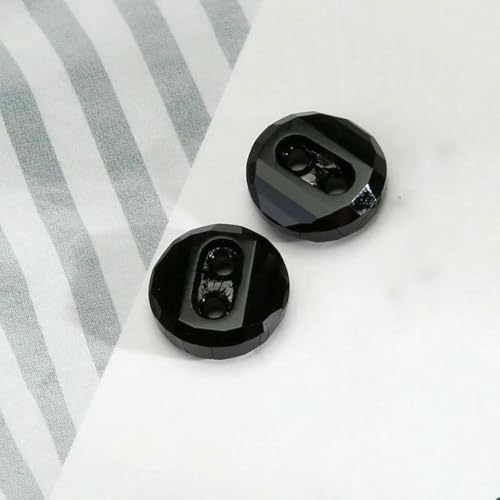 10 Stück Kristall-Diamant-Glasknöpfe für Damenkleidung, Hemden, Dekoration, zwei Löcher, Kleiderknopf, 10 mm, schwarze Farbe, 10 mm 10 Stück Kristall-Diamant-Glasknöpfe für Damenkleidung, Hemden, Dekoration, zwei Löcher, Kleiderknopf, 10 mm, schwarze Farbe, 10 mm von ZEYRU