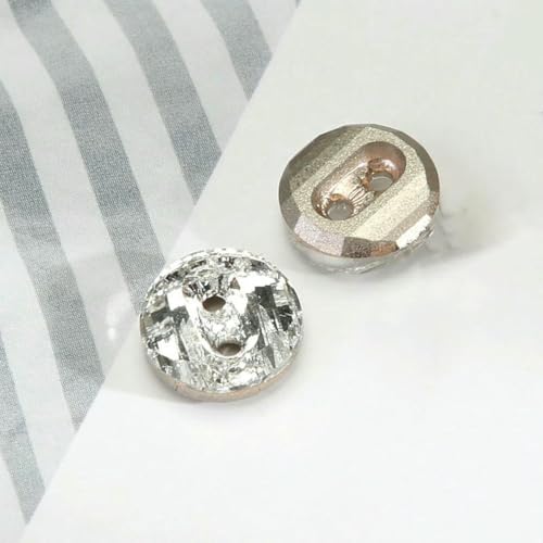 10 Stück Kristall-Diamant-Glasknöpfe für Damenkleidung, Hemden, Dekoration, zwei Löcher, Kleiderknopf, 10 mm, weiße Farbe, 10 mm 10 Stück Kristall-Diamant-Glasknöpfe für Damenkleidung, Hemden, Dekoration, zwei Löcher, Kleiderknopf, 10 mm, weiße Farbe, 10 mm von ZEYRU