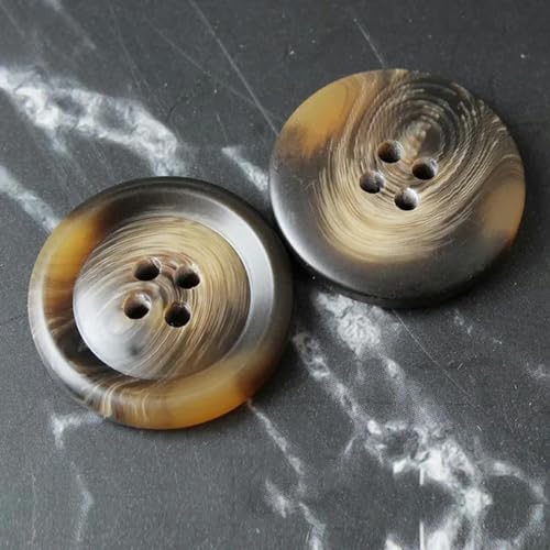 10 Stück Mantel Windjacke Harz Knöpfe Hemd Handgenähte Vier-Augen-Knopf Jacke Anzug Dekorativer Knopf Großhandel-10 Stück S12-25mm von ZEYRU