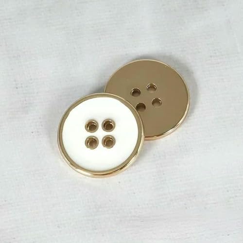 10 Stück Metallknöpfe 10,5/15/20 mm 4-Loch-Rundknöpfe Modebekleidung Nähzubehör-Weißgold-15 mm 10 Stück Metallknöpfe 10,5/15/20 mm 4-Loch-Rundknöpfe Modebekleidung Nähzubehör-Weißgold-15 mm von ZEYRU