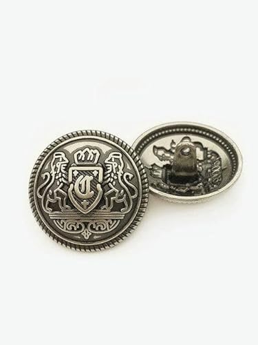 10 Stück Metallknöpfe für Bekleidungsdesigner, handgefertigtes Kleidungsstück, Nähzubehör, dekoratives Mantelhandwerk, HandmadDIY-13, zweifarbig, Bronze, 20 von ZEYRU
