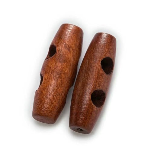 10 Stück Olivenknöpfe, 2 Löcher, Holzknebel, Nähzubehör, kompatibel mit Kleidung, Mantel, Jacke, Blazer, Tasche, G, 60 mm 10 Stück Olivenknöpfe, 2 Löcher, Holzknebel, Nähzubehör, kompatibel mit Kleidung, Mantel, Jacke, Blazer, Tasche, G, 60 mm von ZEYRU