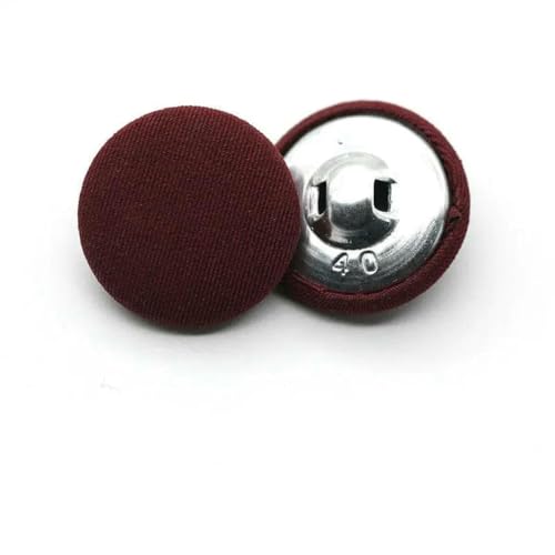 10 Stück bunte, mit Stoff überzogene Metallknöpfe für Kleidung, Mantel, Strickjacke, runder Stoffknopf, DIY-Dekorationen, Nähzubehör, A, 11 mm von ZEYRU