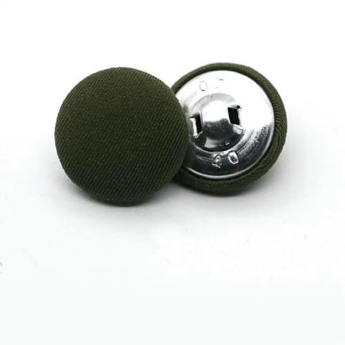 10 Stück bunte, mit Stoff überzogene Metallknöpfe für Kleidung, Mantel, Strickjacke, runder Stoffknopf, DIY-Dekorationen, Nähzubehör, C, 11 mm von ZEYRU