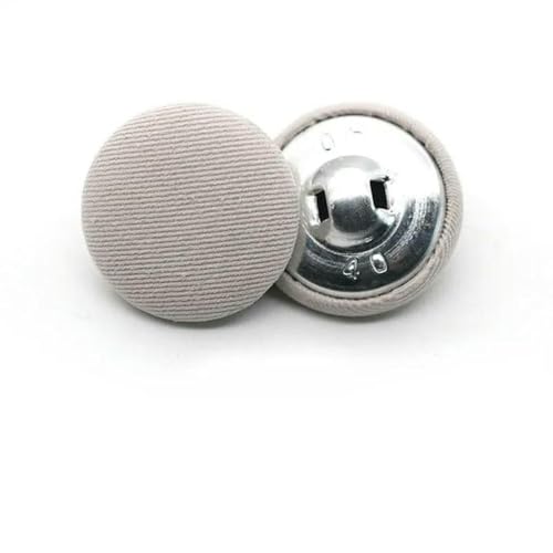 10 Stück bunte, mit Stoff überzogene Metallknöpfe für Kleidung, Mantel, Strickjacke, runder Stoffknopf, DIY-Dekorationen, Nähzubehör, J, 20 mm von ZEYRU