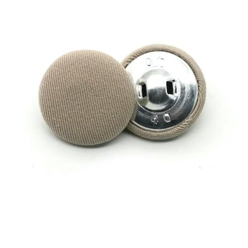 10 Stück bunte, mit Stoff überzogene Metallknöpfe für Kleidung, Mantel, Strickjacke, runder Stoffknopf, DIY-Dekorationen, Nähzubehör, K, 18 mm von ZEYRU