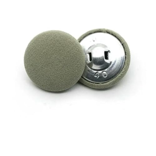 10 Stück bunte, mit Stoff überzogene Metallknöpfe für Kleidung, Mantel, Strickjacke, runder Stoffknopf, DIY-Dekorationen, Nähzubehör, L, 18 mm von ZEYRU