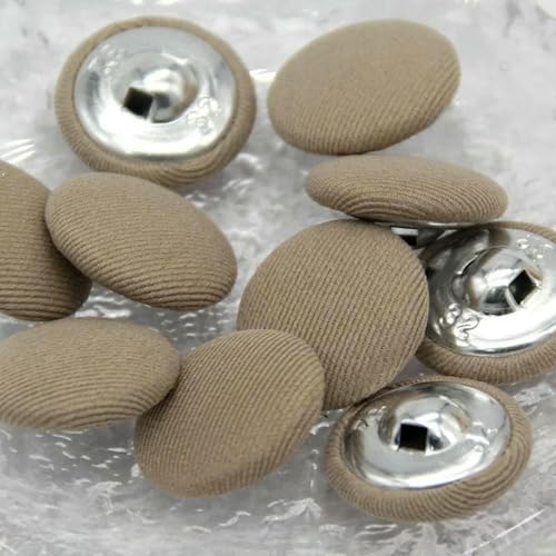 10 Stück bunte, mit Stoff überzogene Nähknöpfe aus Metall für Kleidung, Kindermantel, Strickjacke, rund, groß, Stoffknopf, DIY-Dekorationen, Nr. 13, BRAUN, 11 mm, 10 Stück bunte, mit Stoff überzogene Nähknöpfe aus Metall für Kleidung, Kindermantel, Strickjacke, rund, groß, Stoffknopf, DIY-Dekorationen, Nr. 13, BRAUN, 11 mm, von ZEYRU