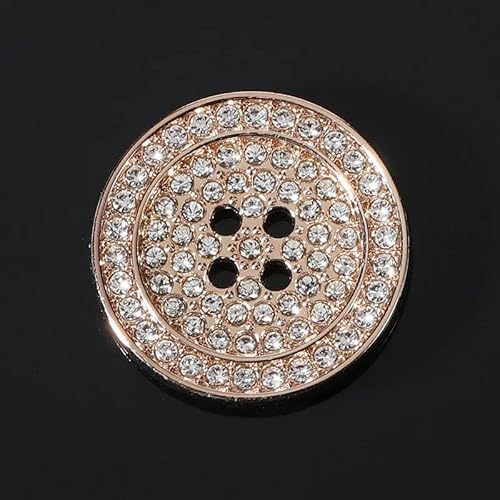 10 Stück diamantbesetzte Knöpfe, supercoole Strasskörner, 4-Loch-Metallknöpfe, dekorative Kleidungsknöpfe, Gold, 25 mm 10 Stück diamantbesetzte Knöpfe, supercoole Strasskörner, 4-Loch-Metallknöpfe, dekorative Kleidungsknöpfe, Gold, 25 mm von ZEYRU