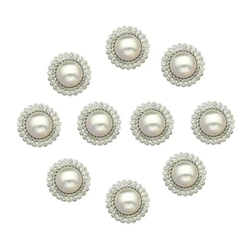10 Stück modische Metallperlen-Diamant-Kleidungsknöpfe, DIY-Kleidung, Nähknopf, Handarbeiten, handgefertigtes Zubehör, Silber, 10 Stück, 23,0 mm 10 Stück modische Metallperlen-Diamant-Kleidungsknöpfe, DIY-Kleidung, Nähknopf, Handarbeiten, handgefertigtes Zubehör, Silber, 10 Stück, 23,0 mm von ZEYRU