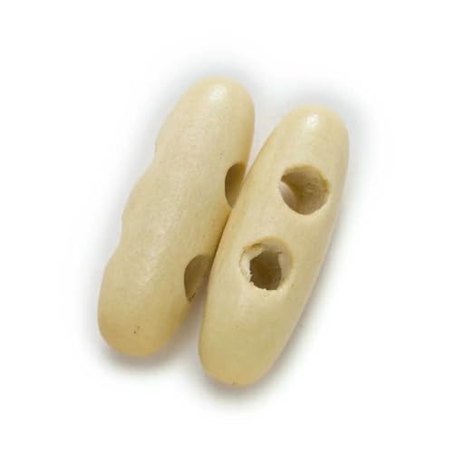 10 Stück ovale Holzknebelknöpfe zum Nähen, Basteln, DIY-Zubehör, kompatibel mit Kleidung, Mantel, Jacke, Blazer, A, 30 mm 10 Stück ovale Holzknebelknöpfe zum Nähen, Basteln, DIY-Zubehör, kompatibel mit Kleidung, Mantel, Jacke, Blazer, A, 30 mm von ZEYRU