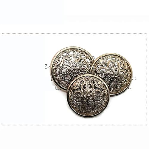 10 Stücke Retro Hohl Geschnitzte Metallknöpfe Runde Dekorative Knöpfe Für Kleidung Nähzubehör DIY Bluse Jacke Runde Knöpfe-Retro Gold-20mm 10 Stücke Retro Hohl Geschnitzte Metallknöpfe Runde Dekorative Knöpfe Für Kleidung Nähzubehör DIY Bluse Jacke Runde Knöpfe-Retro Gold-20mm von ZEYRU