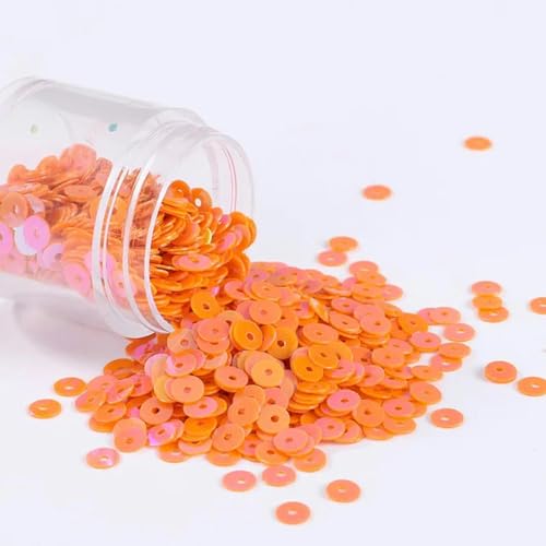 10 g/Packung, 2–6 mm, verschiedene Größen, flach, rund, lose Pailletten zum Basteln, PVC, matte und cremefarbene Pailletten, Pailletten zum Nähen von Hochzeitskleid-Zubehör, AB Orange, 3 mm, 3000 S 10 g/Packung, 2–6 mm, verschiedene Größen, flach, rund, lose Pailletten zum Basteln, PVC, matte und cremefarbene Pailletten, Pailletten zum Nähen von Hochzeitskleid-Zubehör, AB Orange, 3 mm, 3000 S von ZEYRU