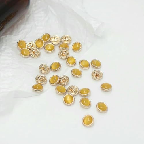 10 mm Perlen-Katzenaugen-Hemdknopf, kleiner Metallknopf für Chiffonhemd, Strickknopf, Strickjacke, Scrapbooking, Nähzubehör, Kurkuma, 1 Stück 10 mm Perlen-Katzenaugen-Hemdknopf, kleiner Metallknopf für Chiffonhemd, Strickknopf, Strickjacke, Scrapbooking, Nähzubehör, Kurkuma, 1 Stück von ZEYRU