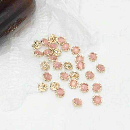 10 mm Perlen-Katzenaugen-Hemdknopf, kleiner Metallknopf für Chiffonhemd, Strickknopf, Strickjacke, Scrapbooking, Nähzubehör, Pink, 5 Stück 10 mm Perlen-Katzenaugen-Hemdknopf, kleiner Metallknopf für Chiffonhemd, Strickknopf, Strickjacke, Scrapbooking, Nähzubehör, Pink, 5 Stück von ZEYRU