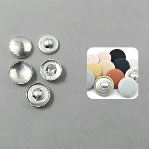 100 Sätze/Los 16L-60L Überzogener Knopf Aluminiumbasis Runde Brotform Stoffknöpfe für DIY Stoffmantel Nähzubehör-LKP-28L-100Sets von ZEYRU