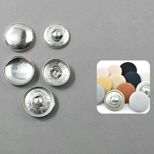 100 Sätze/Los 16L-60L Überzogener Knopf Aluminiumbasis Runde Brotform Stoffknöpfe für DIY Stoffmantel Nähzubehör-LKP-32L-100Sets von ZEYRU