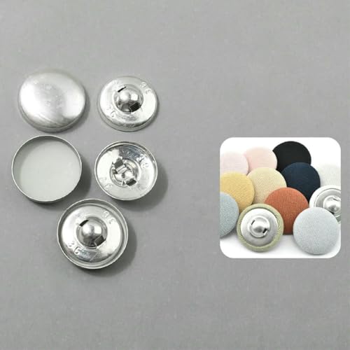100 Sätze/Los 16L-60L Überzogener Knopf Aluminiumbasis Runde Brotform Stoffknöpfe für DIY Stoffmantel Nähzubehör-LKP-36L-100Sets von ZEYRU