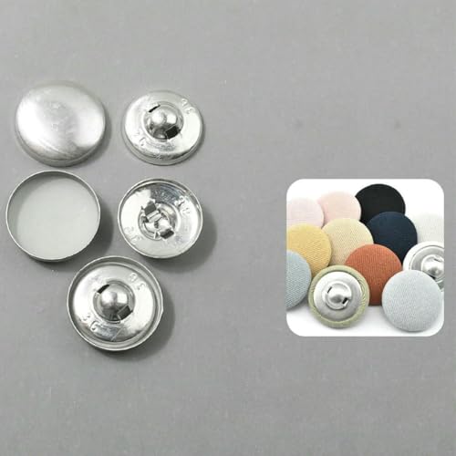 100 Sätze/Los 16L-60L Überzogener Knopf Aluminiumbasis Runde Brotform Stoffknöpfe für DIY Stoffmantel Nähzubehör-LKP-40L-100Sets von ZEYRU