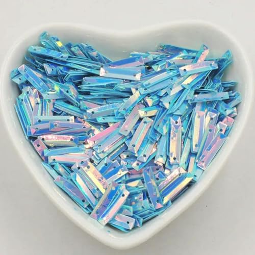 100 Stück/Beutel, 3 x 14 mm, rechteckige Pailletten, goldenes Licht, Pailletten, PVC-Pailletten, DIY, Hochzeit, Nähen, Basteln, Schmuckzubehör, Blau, 3 x 14 mm 100 Stück/Beutel, 3 x 14 mm, rechteckige Pailletten, goldenes Licht, Pailletten, PVC-Pailletten, DIY, Hochzeit, Nähen, Basteln, Schmuckzubehör, Blau, 3 x 14 mm von ZEYRU