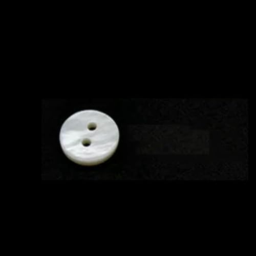 100 Stück/Los echte natürliche Muschelknöpfe 10 mm/15 mm/20 mm 2-Loch flache Perlmuttknöpfe dicker Knopf-10 mm von ZEYRU