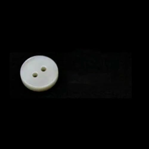 100 Stück/Los echte natürliche Muschelknöpfe 10 mm/15 mm/20 mm 2-Loch flache Perlmuttknöpfe dicker Knopf-11 mm von ZEYRU
