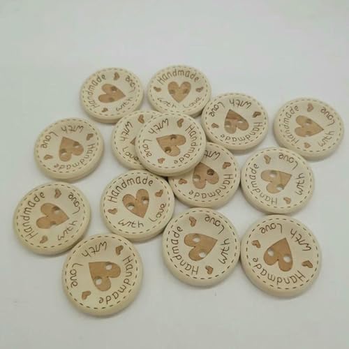 100 Stück 15/20/25 mm, handgefertigt, mit Liebe geschnitzt, Holzknöpfe, flache Rückseite, 2 Löcher, Holzknopf, Nähwerkzeuge, DIY, Scrapbook, Basteln, Herz, 20 mm 100 Stück 15/20/25 mm, handgefertigt, mit Liebe geschnitzt, Holzknöpfe, flache Rückseite, 2 Löcher, Holzknopf, Nähwerkzeuge, DIY, Scrapbook, Basteln, Herz, 20 mm von ZEYRU