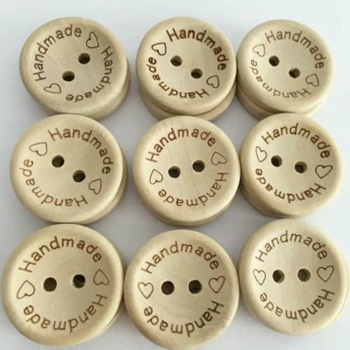 100 Stück 15/20/25 mm, handgefertigt, mit Liebe geschnitzt, Holzknöpfe, flache Rückseite, 2 Löcher, Holzknopf, Nähwerkzeuge, DIY, Scrapbook, Basteln, handgefertigt, 25 mm 100 Stück 15/20/25 mm, handgefertigt, mit Liebe geschnitzt, Holzknöpfe, flache Rückseite, 2 Löcher, Holzknopf, Nähwerkzeuge, DIY, Scrapbook, Basteln, handgefertigt, 25 mm von ZEYRU