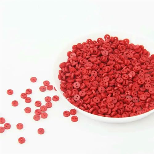 100 Stück 3,0 mm Mini-Knöpfe, Handarbeitsharz, 2 Löcher, Knopf für Cartoon-Puppen, Kleidung, Schuhe, Scrapbooking, Nähen, Kleidungsstück-03 von ZEYRU