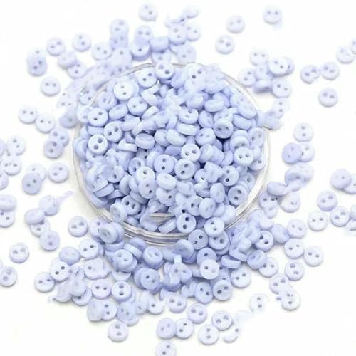 100 Stück Knöpfe, 3,0 mm, rund, 2 Löcher, Mini-Knöpfe für Puppen, dekorative Kleidung, Handarbeiten, Nähzubehör, 16 100 Stück Knöpfe, 3,0 mm, rund, 2 Löcher, Mini-Knöpfe für Puppen, dekorative Kleidung, Handarbeiten, Nähzubehör, 16 von ZEYRU