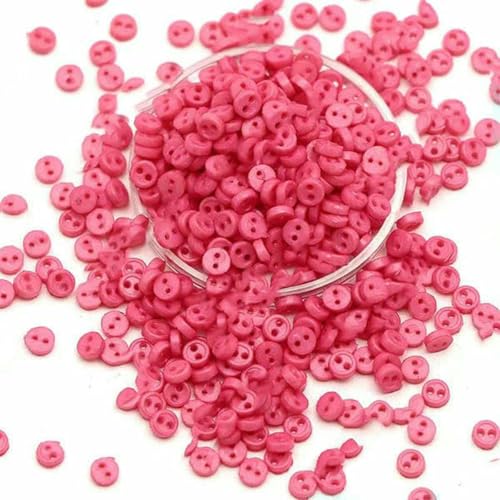 100 Stück Knöpfe, 3,0 mm, rund, 2 Löcher, Mini-Knöpfe für Puppen, dekorative Kleidung, Handarbeiten, Nähzubehör, 5 100 Stück Knöpfe, 3,0 mm, rund, 2 Löcher, Mini-Knöpfe für Puppen, dekorative Kleidung, Handarbeiten, Nähzubehör, 5 von ZEYRU