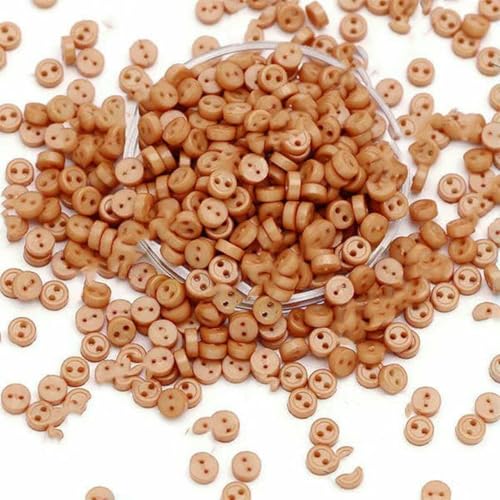100 Stück Mini-Knöpfe, 3,0 mm, runde Knöpfe für Puppen, dekorative Kleidung, Nähen, Basteln, Handarbeiten, Scrapbooking-11 von ZEYRU