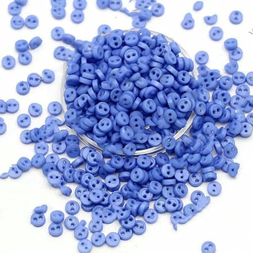 100 Stück Mini-Knöpfe, 3,0 mm, runde Knöpfe für Puppen, dekorative Kleidung, Nähen, Basteln, Handarbeiten, Scrapbooking-15 von ZEYRU