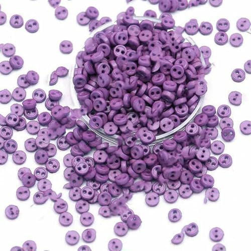 100 Stück Mini-Knöpfe, 3,0 mm, runde Knöpfe für Puppen, dekorative Kleidung, Nähen, Basteln, Handarbeiten, Scrapbooking-18 von ZEYRU