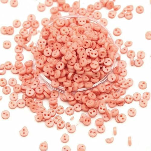 100 Stück Mini-Knöpfe, 3,0 mm, runde Knöpfe für Puppen, dekorative Kleidung, Nähen, Basteln, Handarbeiten, Scrapbooking-3 von ZEYRU