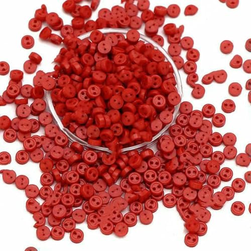 100 Stück Mini-Knöpfe, 3,0 mm, runde Knöpfe für Puppen, dekorative Kleidung, Nähen, Basteln, Handarbeiten, Scrapbooking-4 von ZEYRU