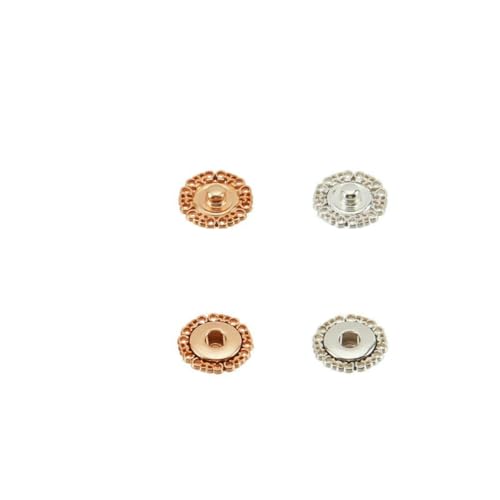 100 Stück Stoffknöpfe, 10 mm, weiße mit Metallschaft, 1-Loch, Stoffknöpfe mit Stoffüberzug, runde Knöpfe, Basteln, Nähen, 30 Stück von ZEYRU